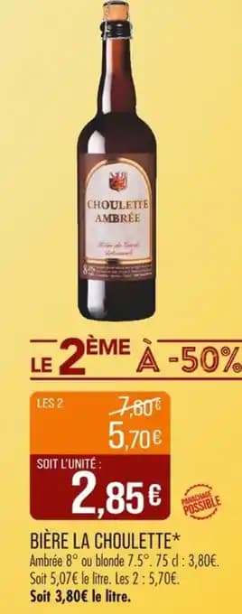 LA CHOULETTE Bière 75 cl 