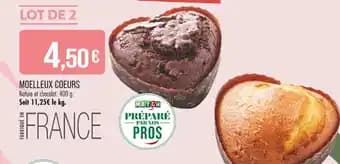 Moelleux coeurs 400 g