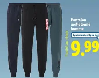 Pantalon molletonné homme