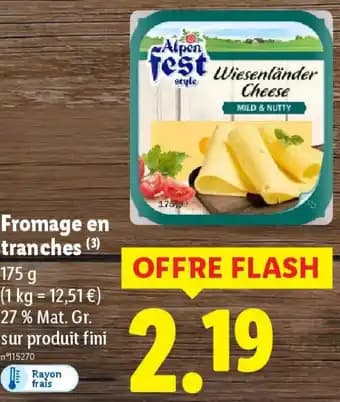Fromage en tranches 175 g