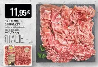 Plateau maxi chiffonnades