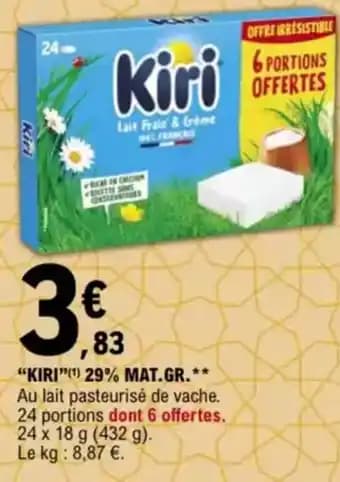 "KIRI” 29% mat.gr. 432 g