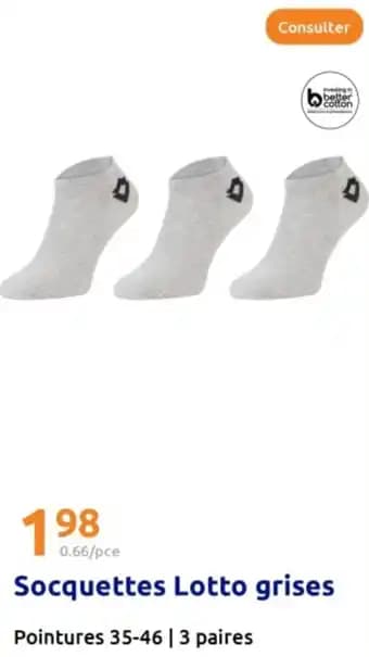 Socquettes Lotto grises