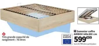 Sommier coffre airbox