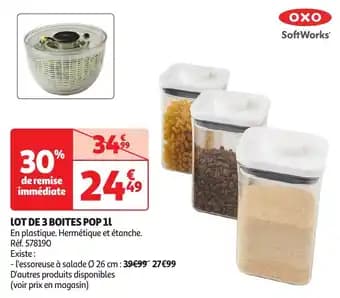 Lot de 3 boites pop 1L