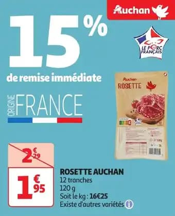 Rosette auchan 120 g 