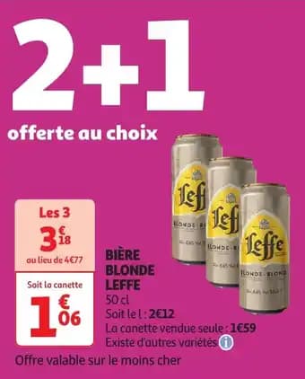 Bière blonde leffe 50 cl 