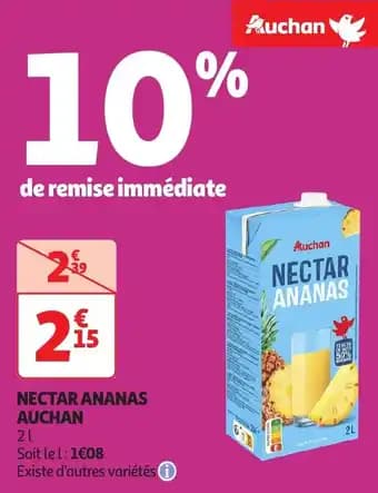 Nectar ananas auchan 2 l