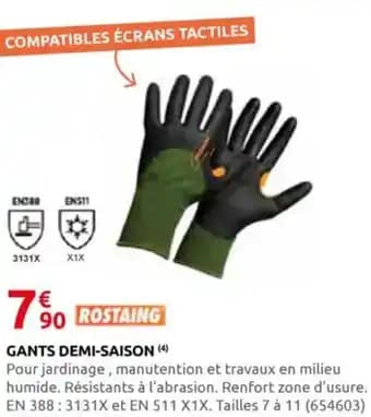 Gants demi-saison