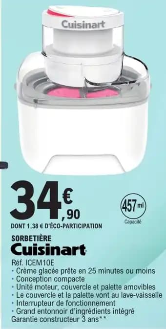 CUISINART Sorbetière