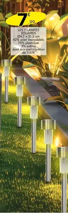 Les 7 lampes solaires