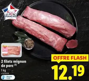 2 filets mignon de porc