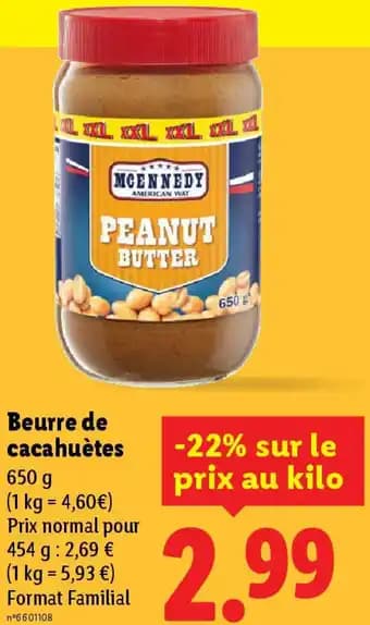 Beurre de cacahuètes 650 g