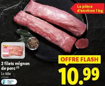 2 filets mignon de porc