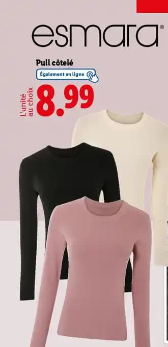 ESMARA Pull côtelé