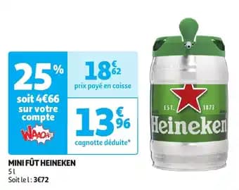 Mini fût heineken 5 L