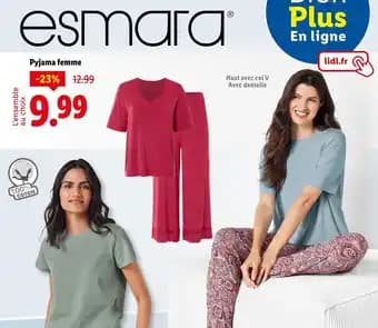 ESMARA Pyjama femme