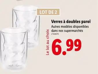 Verres à doubles paroi