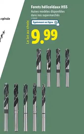 Forets hélicoïdaux HSS