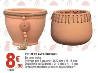 Pot déco avec cordage