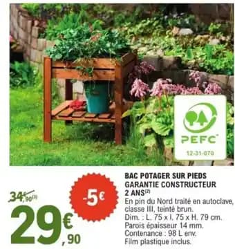 Bac potager sur pieds