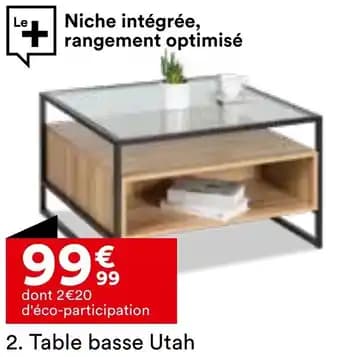Table basse Utah