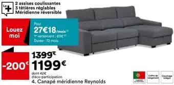 Canapé méridienne Reynolds