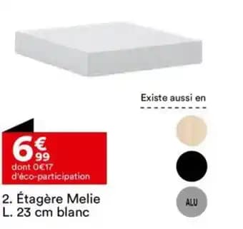 Étagère Melie L. 23 cm blanc