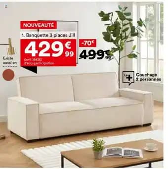 Banquette 3 places Jill
