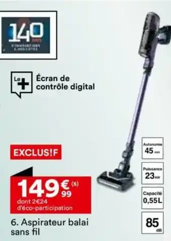 Aspirateur balai sans fil