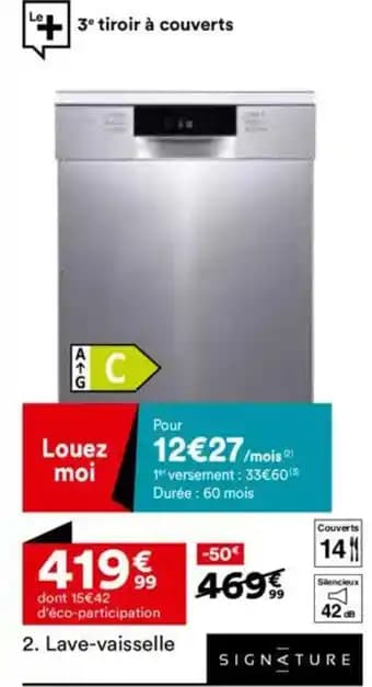 SIGNATURE Lave-vaisselle