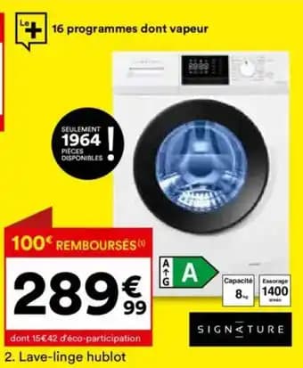 SIGNATURE Lave-linge hublot