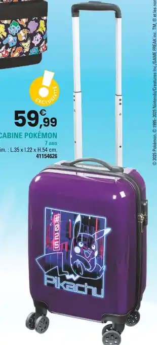 Valise cabine pokémon