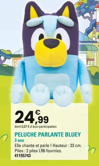 Peluche parlante Bluey
