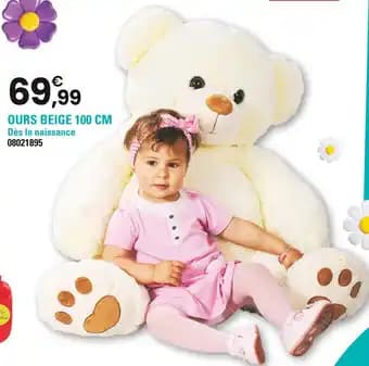 Ours beige 100 cm