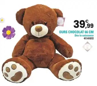 Ours chocolat 66 cm