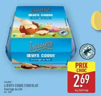 4 oeufs coque chocolat