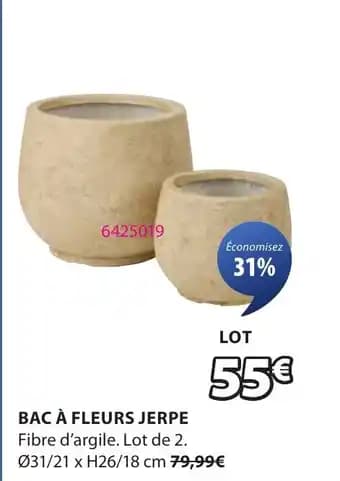 Bac à fleurs jerpe