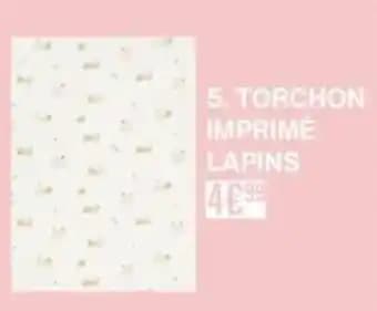 Torchon imprimé lapins