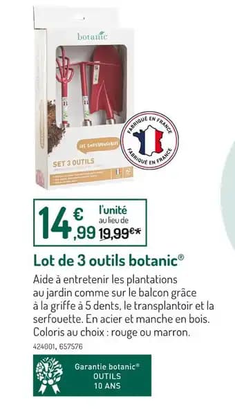 botanic Lot de 3 outils