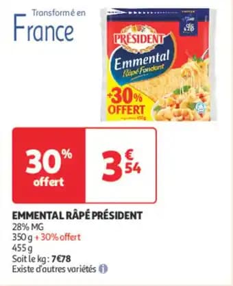PRÉSIDENT Emmental râpé