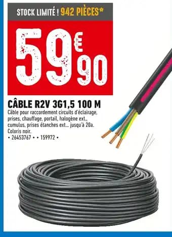 Câble r2v 3g1,5 100 m