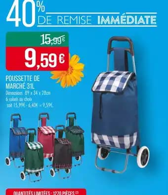 Poussette de marché 31l