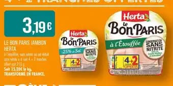 HERTA Le bon paris jambon