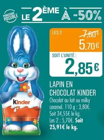 KINDER Lapin en chocolat