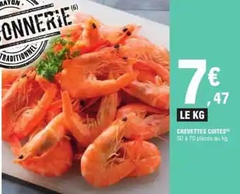 Crevettes cuites 1 kg 