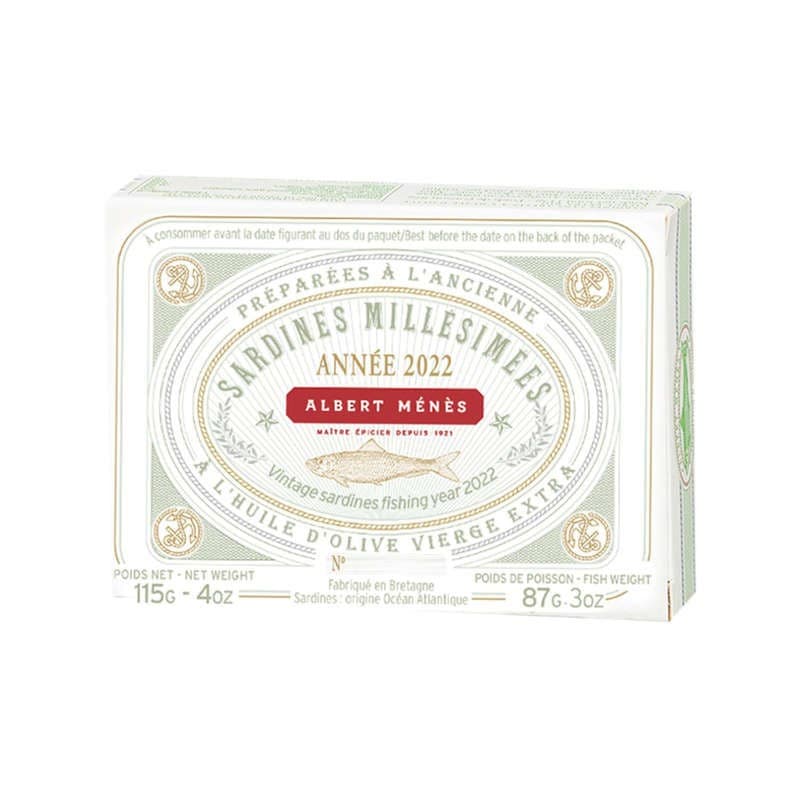 Albert Ménès Sardines Millésimées à l'Huile d'Olive Extra 115g