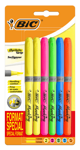 6 Surligneurs Bic Briteliner