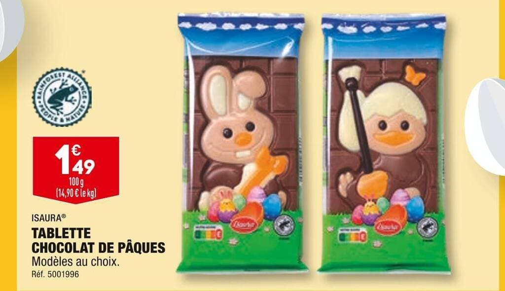 ISAURA TABLETTE CHOCOLAT DE PÂQUES