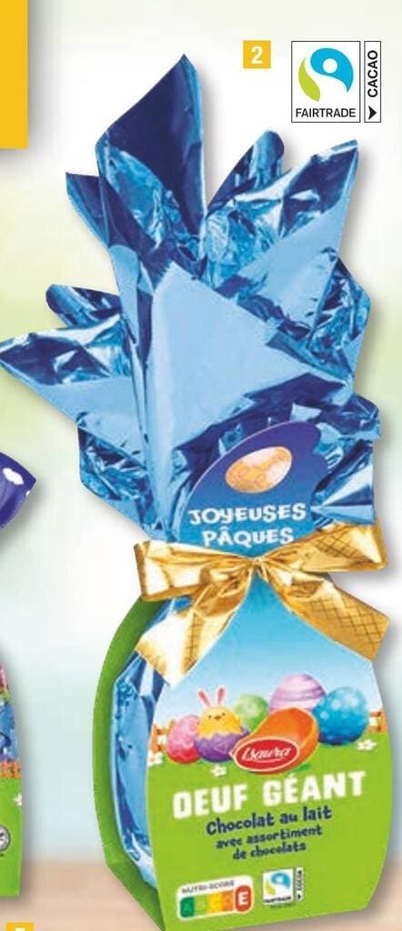 ISAURA ŒUF GÉANT EN CHOCOLAT AU LAIT